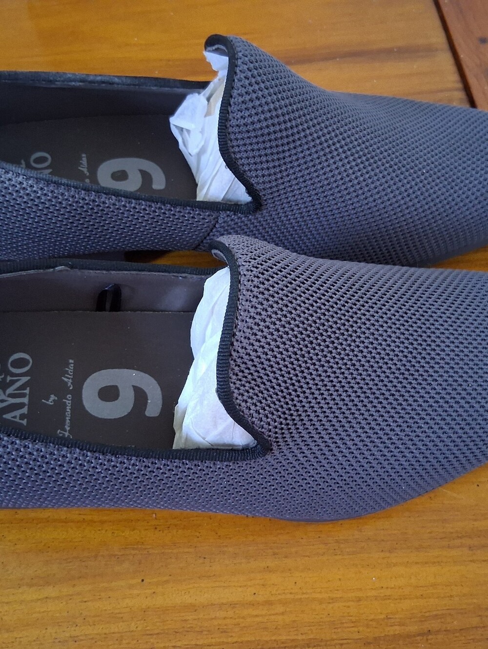 ANNO Mesh Slip-On Loafers — Gray